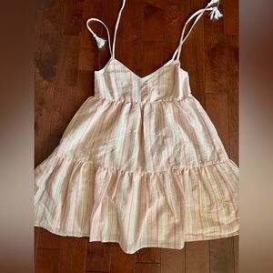 NWOT Pink Lily Blush and White Striped Dress